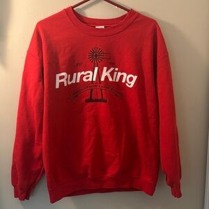 Red Rural King Men's Crewneck Sweatshirt